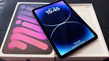 fondomix tablet qiymeti: Apple İpad mini 6 2021 64gb yaddaş purple rəng ideal vəziyyətdə təzə