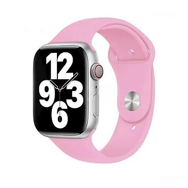 saat kreditle: Apple Watch kəməri -006Məhsul: Apple Watch 42/44/45/49 mm Pink Silikon — 1
