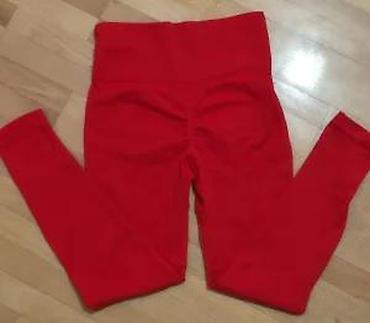 Helanke, biciklistički šortsevi: Crvene ženske helanke sa visokim strukom. Dizajnirane su za udobnost i — 20