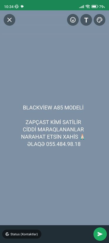 qədimi telefonlar: Blackvi̇ew a85 modeli̇ zapçast ki̇mi̇ sati̇li̇r 50azn ci̇ddi̇