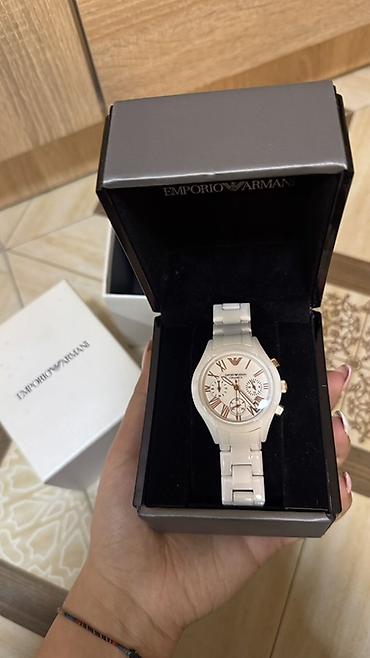 mis qolbaq: Emporio Armani qadın qol saatı A-klass yeni qutulu - Rəng: tam ağ — 3
