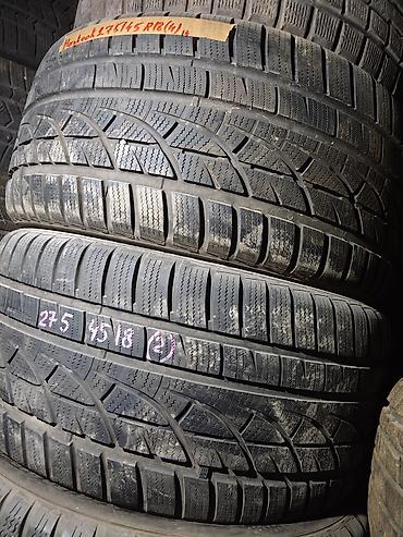 Шины и диски: Шины 275 / 45 / R 18, Зима, Б/у, Пара, Легковые, Корея, Hankook — 2