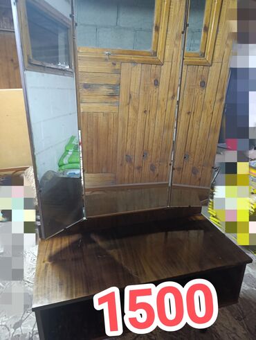 прямые диваны в бишкеке: Даараткана үчүн үстөл, Күзгүсү менен, түсү - Күрөң, Жыгач