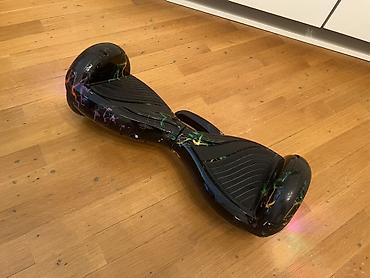 Электротранспорт: LED işıqlı hoverboard (öz-özünü balanslayan skuter) - Korpus: qara — 2