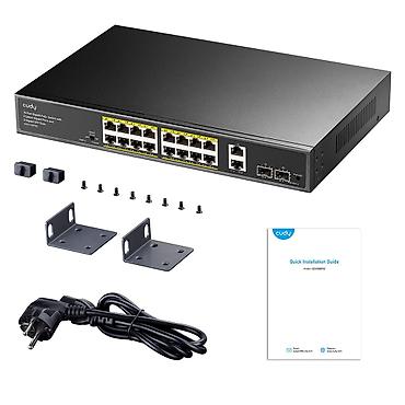 Modemlər və şəbəkə avadanlıqları: Cudy GS1018PS2 16-Port Gigabit PoE+ Switch - 16 x Gigabit PoE+ RJ45 — 2