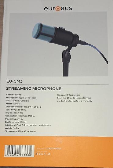 suur mikrofon: Euroacs EU-CM3 RGB Streaming Mikrofon - Tip: Kondensator, kardioid — 2