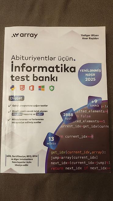 Testlər: Azərbaycan dilində İnformatika test bankı 2025-ci il. İstifadə — 1