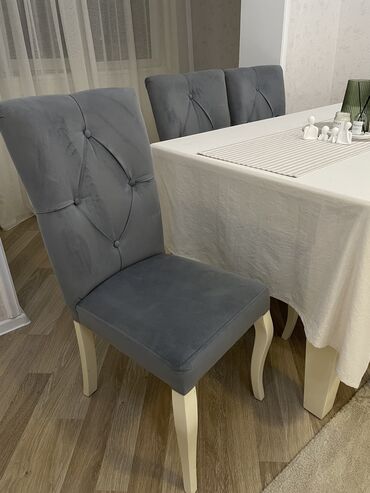 masa oturacaq: Qonaq otağı üçün, İşlənmiş, Açılan, Dördbucaq masa, 6 stul