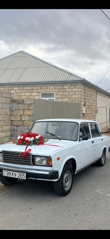 диски на зимнюю резину фольксваген: LADA 2107, ağ rəng, 4 qapı, klassik sedan. Nömrə: 99-KV-265