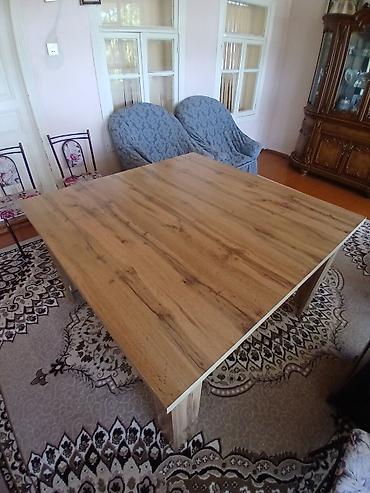 künc divan ölçüləri: Mətbəx və ya qonaq otağı üçün geniş kvadrat masa - Material: taxta — 4