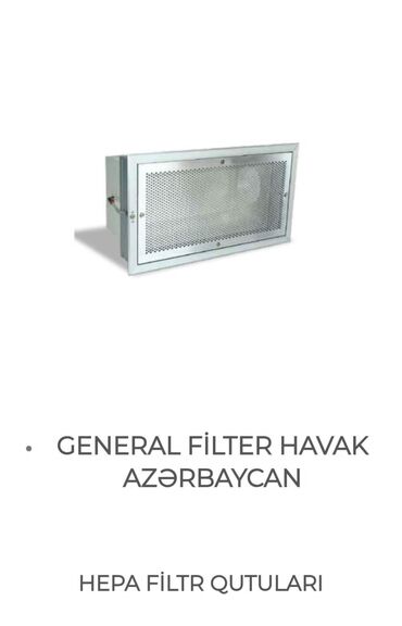 Digər filter növləri: General Filter Havak - İtalyan brendi olub hazırda Türkiyədə də — 7
