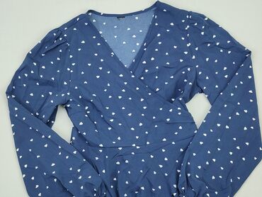 niebieska bluzki z długim rękawem: Блуза жіноча, M, стан - Ідеальний