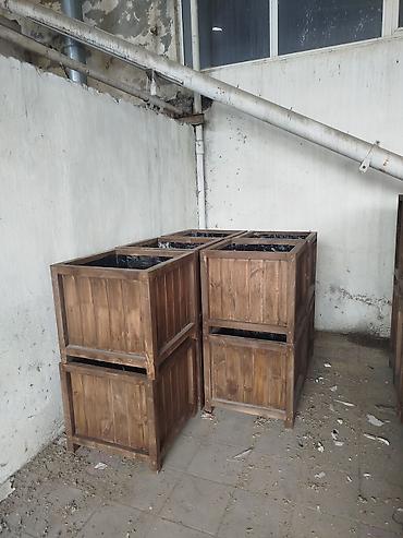 taxta dibcek: Ağacdan hazırlanan iri ölçülü dekorativ balkon/terras güldanları - — 10