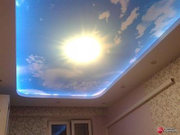 защитный щит: Натяжной потолок Глянцевое, Матовое, 3D потолки Монтаж, Гарантия, Демонтаж — 4