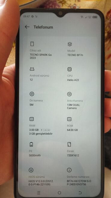 Xiaomi: Xiaomi 64 GB, rəng - Qara, 
 Barmaq izi