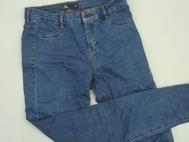 spodnie jeans w kwiaty: SinSay, M (EU 38), condition - Good