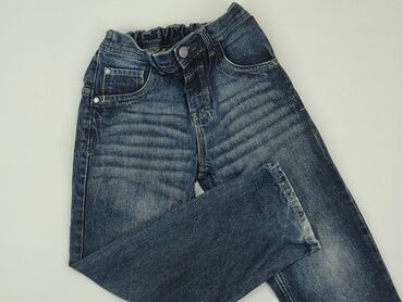 spodnie jeans szerokie: Джинси, Next, 8 р., 122/128, стан - Задовільний