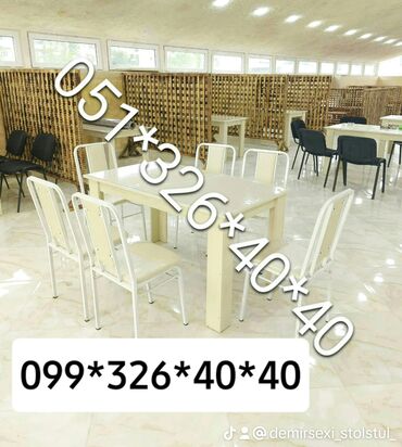 Bağ, çöl masa və oturacaq dəstləri: Yeni, Dördbucaq masa, 4 stul, Açılmayan, Stullar ilə, Metal, Azərbaycan — 7