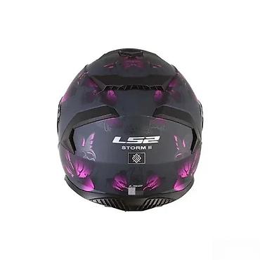 cube acid 75: LS2 Storm II integralna moto kaciga – crno/siva sa ljubičastim — 1