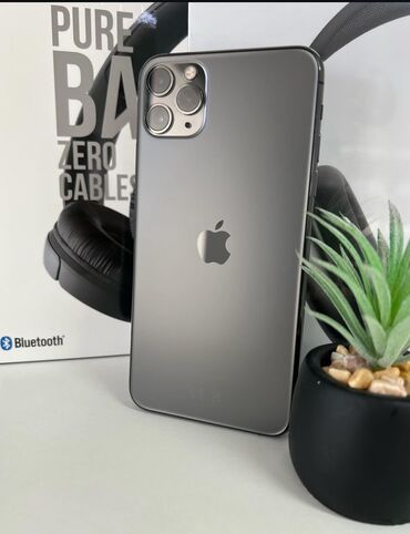 каракол iphone: IPhone 11 Pro Max, Колдонулган, 256 ГБ, Жашыл, Коргоочу айнек, Каптама, 100 %