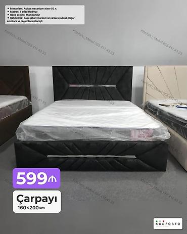 Ev və bağ: Çarpayı – 160×200 sm - Rəng seçimi: mümkündür - Matras: 1 ədəd — 1