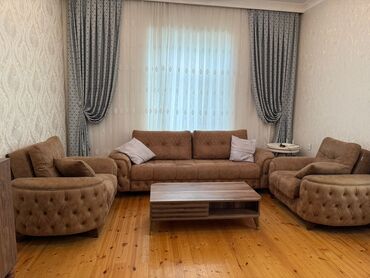 Divanlar: İşlənmiş, Divan, 2 kreslo, Bazalı, Açılan