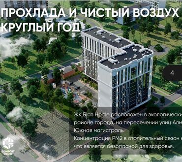 квартиры покупка: 2 комнаты, 70 м², 12 этаж, ПСО (под самоотделку)