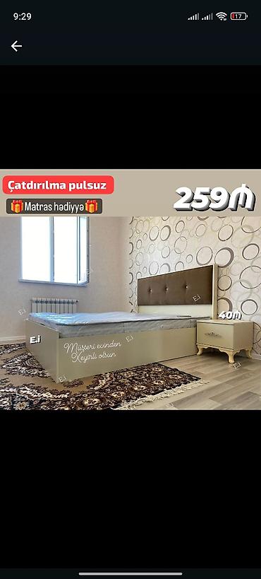 kravat islenmis: Yeni, Təknəfərlik çarpayı, Matras ilə — 1