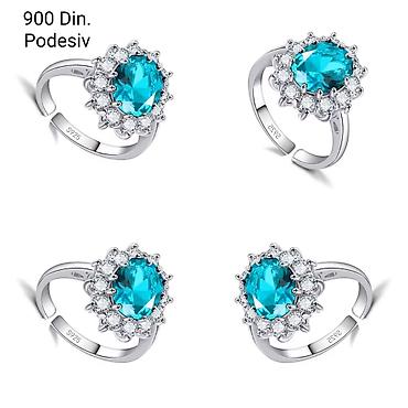 evil eye nakit: Posrebrene podesive prstenje elegantnog dizajna od hirurskog čelika sa — 4