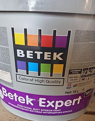 Betek expert daxili divar boyası mat. 15 və 7.5 l. Böyük 100,kiçik 60