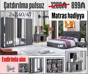 куплю спальный гарнитур: Yataq mebeli dəsti Sifarişlə və yeni Qiymət : 899₼ Dəstə daxildir