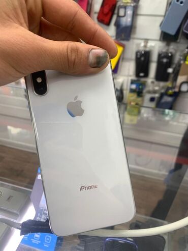 бытовая техника бишкек: IPhone X, Колдонулган, 64 ГБ, Каптама, 83 %