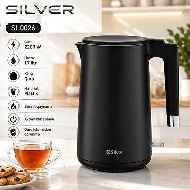 №: 4850 Məhsulun adı: Elektrik çaydan Silver SL0026, 1.7 L, Qara, 2200