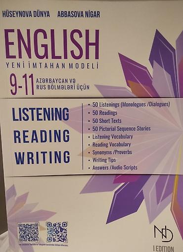 Məhsul: “English – Yeni İmtahan Modeli (9–11)” Müəlliflər: Hüseynova