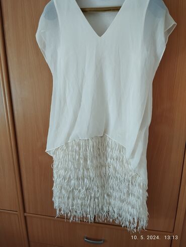 desigual haljina: M (EU 38), color - White, Evening, Short sleeves