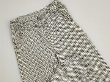 plisowane szerokie spodnie: Material trousers for women, XL (EU 42)