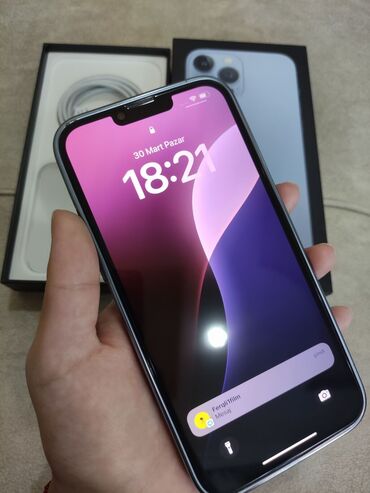ipone 13 pro max dubay: IPhone 13 Pro Max, 256 GB, Sierra Blue, Sənədlərlə, Face ID, Zəmanət