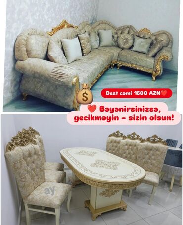 Divan və masa dəstləri: Yeni, Masa və oturacaqlar, Divan
