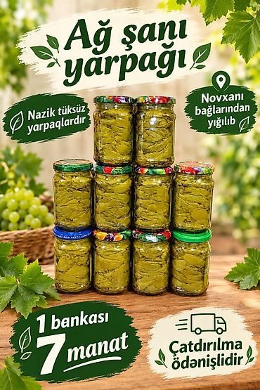 et mehsullari: Novxani yarpaqi nazik tuksuz yarpaq 1 bankasi 7 manat catdirilma var — 1