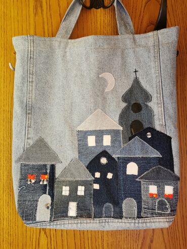 Torbe: Torba za rame, Handmade, Materijal: Platno — 8