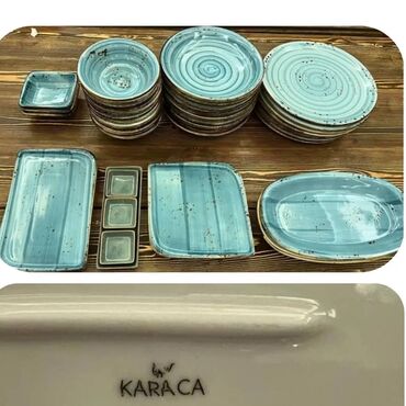 лалафо аз посуда: Обеденный набор, цвет - Зеленый, 12 персон, Турция