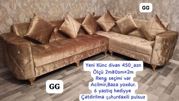 kuxna divanlari: Künc divan, Mətbəx üçün, Qonaq otağı üçün, Bazalı, Açılan