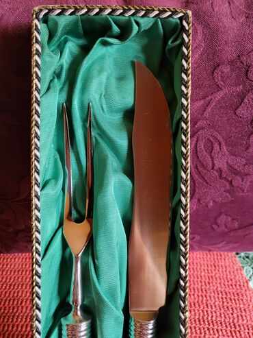 Noževi: Set nov za secenje mesa rosfraj italijanski 70te. Set za secenje — 3