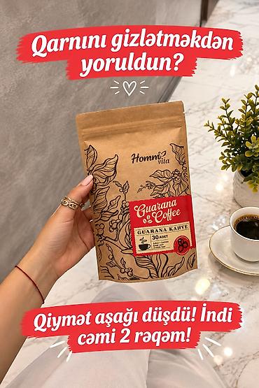 içkilər: Homm Vita Guarana Coffee – Guarana Kahve - Tərkib: qəhvə + guarana — 1