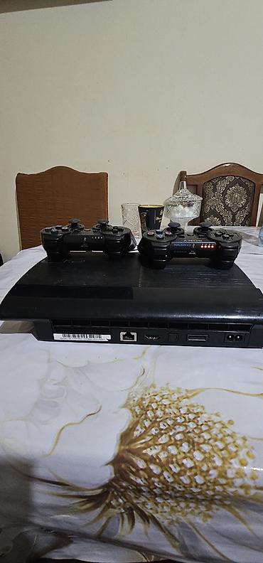 kabel av ps3: Məhsul: Sony PlayStation 3 Super Slim oyun konsolu + 2 ədəd DualShock — 2