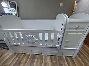 mothercare манеж: Uşaq beşiyi – dönüştürülə bilən model Matrasla birlikdü Ölcüler — 3