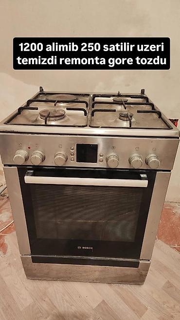saz modem satilir: Bosch markalı qaz plitəsi və elektrik sobası kombi model - 4 gözlü qaz — 1