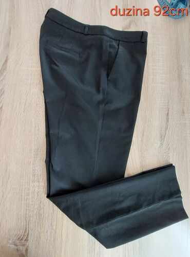 crna kosulja i sive pantalone: M (EU 38), Visok struk, Drugi kroj pantalona
