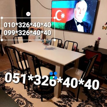 Masa və oturacaq dəstləri: Mətbəx üçün, Yeni, Açılmayan, Dördbucaq masa, 4 stul -da lalafo.az — 26 Masa və oturacaq dəstləri: Mətbəx üçün, Yeni, Açılmayan, Dördbucaq masa, 4 stul — 26