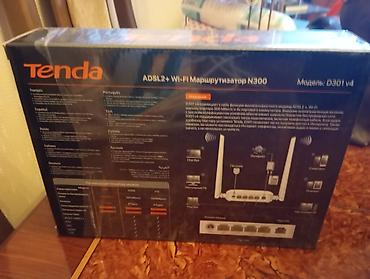 data kart limitsiz: Tenda D301 v4 ADSL2+ Wi‑Fi marşrutlayıcı (N300) - Wi‑Fi sürəti: 300 — 2